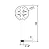 Picture of Black ABS hand shower 1 jet spray