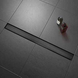 Picture of Horizontal shower rail double function - Black 60cm