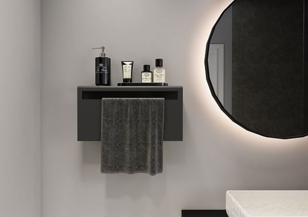 Picture of Black heated towel rack