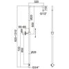 Columna de ducha simple en latón