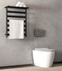 Picture of Black matte heated towel rack 